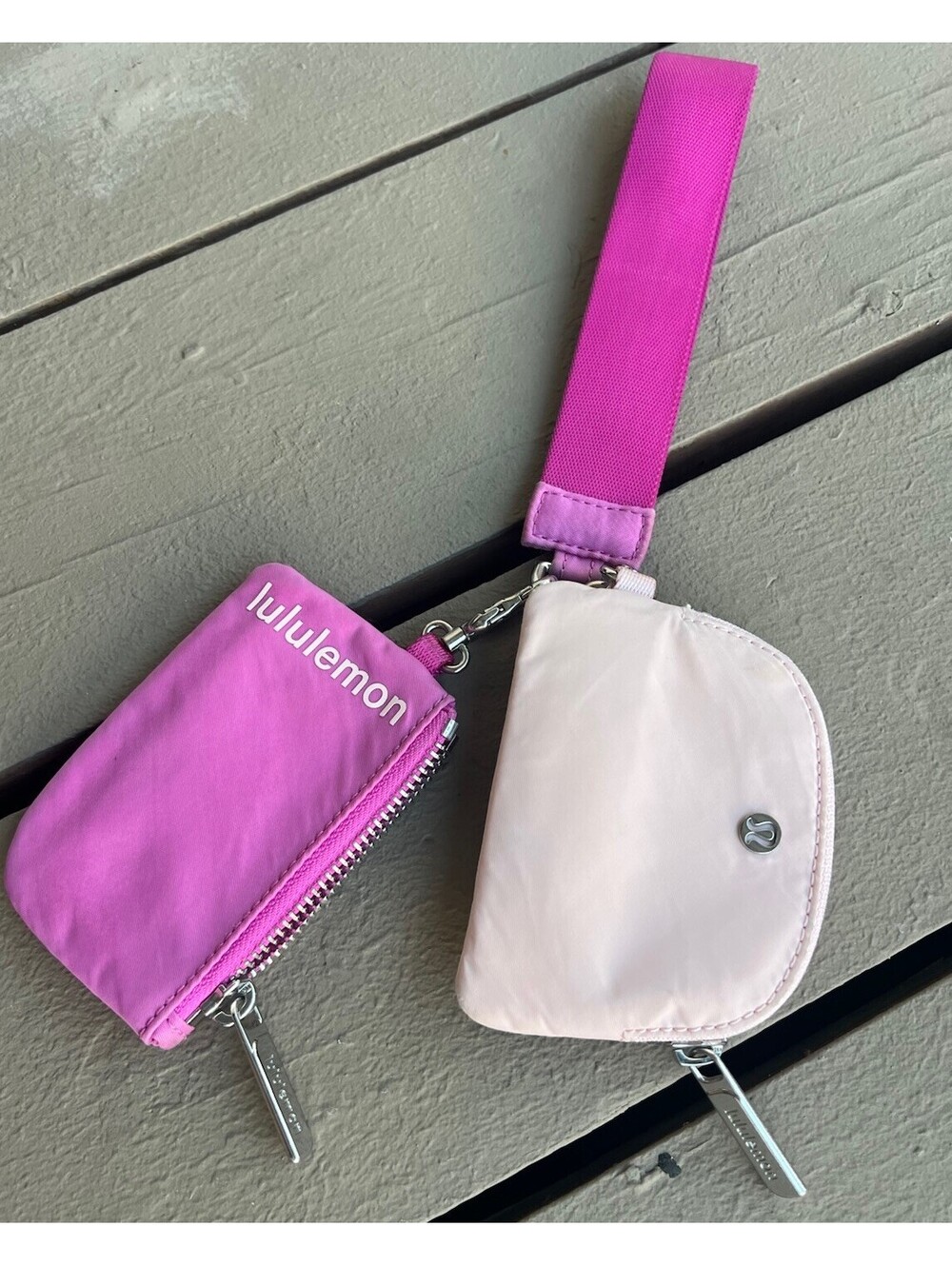 Lululemon Dual Pouch Wristlet in pink
